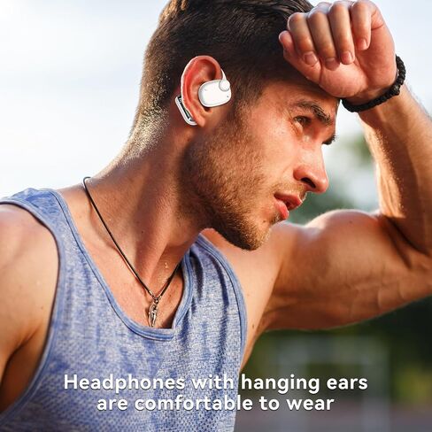 Wireless Bluetooth 5.3 Open Ear Headphones Sport Earbuds with Earhooks IPX7 Waterproof Dual Microphones,Clear Sound Comfortable Fit,88H Playtime Suitable for Running,Fitness(Black) in Saudi Arabia