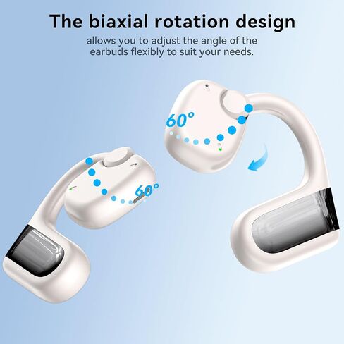 Wireless Bluetooth 5.3 Open Ear Headphones Sport Earbuds with Earhooks IPX7 Waterproof Dual Microphones,Clear Sound Comfortable Fit,88H Playtime Suitable for Running,Fitness(Black) in Saudi Arabia