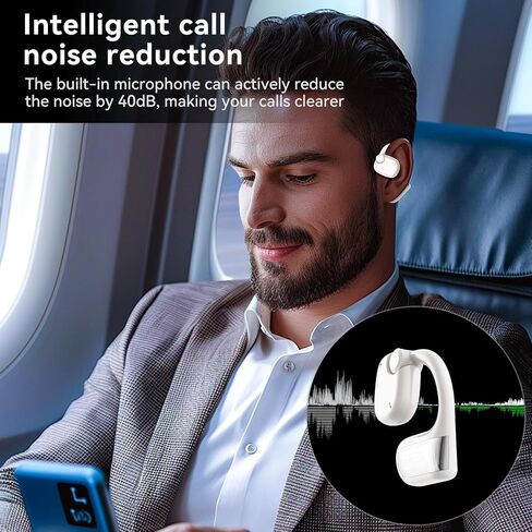 Wireless Bluetooth 5.3 Open Ear Headphones Sport Earbuds with Earhooks IPX7 Waterproof Dual Microphones,Clear Sound Comfortable Fit,88H Playtime Suitable for Running,Fitness(Black) in Saudi Arabia