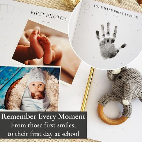 Baby Memory Book New Mom Gift - Your Story - Baby Record Book & Photo Album - Gift for Newborn Baby Boy & Girl, Great For Baby Showers (Cream) in Saudi Arabia