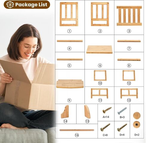 مقعد خطوة للمطبخ للأطفال من COSYLAND، مساعد حضانة برج واقف للأطفال الصغار قابل للتعديل مع شهادة CPC وFSC، حاجز أمان قابل للإزالة يتمتع ببراءة اختراع حصرية، الخيزران الطبيعي in Kuwait