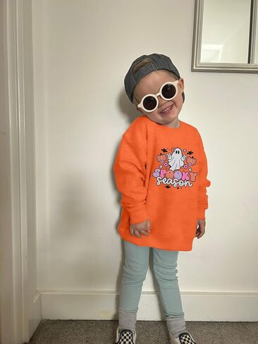 DUTUT Toddler Baby Halloween Sweatshirts Spooky Season Sweatshirt Ghost Face Crewneck Long Sleeve Shirt Cute Pullover Top in Saudi Arabia