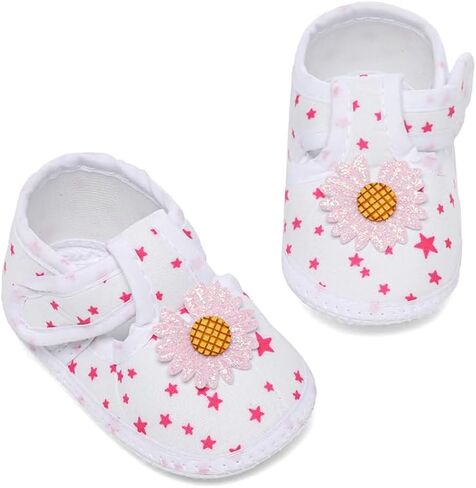 Baby Girl Dress Shoes,Infant Toddler First Walking Mary Jane Flats with Bowknot Non-Slip Soft Sole Wedding Princess in Saudi Arabia