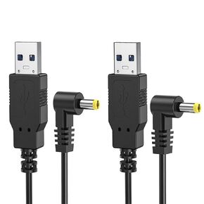 Replacement PSP Charger Cable, USB Power Cord for Sony PSP Playstation Portable Charging for PSP 1000 2000 3000 Series (PSP-1001, 2001, 3001) 2Set L-shape