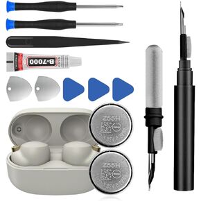 Z55H Battery, [2PCS] High Capacity Li-ion Replacement Battery for Sony WF-1000XM4 Wireless Earbud Headphones Battery with Glue Tool Repair Kit+ Earphones Cleaning Pen in Kuwait
