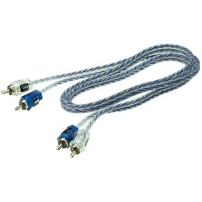 Scosche EFX Vector V3 2-Channel Twisted Pair RCA Interconnect Audio Cables - 2CH OFC Car Stereo Connector Cable - 3 Foot Male to Male