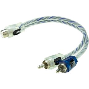 Scosche EFX Vector V3 2-Channel Twisted Pair RCA Interconnect Audio Cables - 2CH OFC Car Stereo Connector Cable - 3 Foot Male to Male