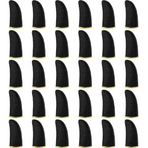 30pcs Gamer Finger Sleeves Carbon Compression Support Thumb Gloves Touchscreen Finger Cover Anti Sweat Mobile Phone Tablet Gaming Stabilizer for All Touchscreen Devices