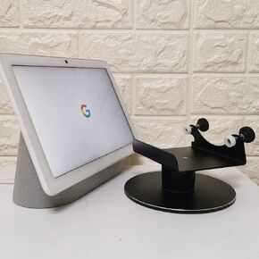 Stand only Made for Google Nest Hub Max, Adjustable Aluminum Swivel Stand with Google nest hub max 10" Smart Display - Horizontal 360 Rotation Longitudinal Angle Change (Black)
