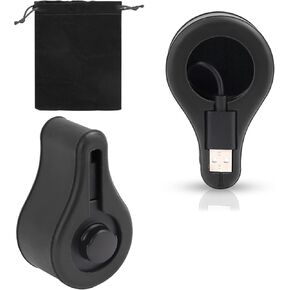 Silicone Charger Case, Washable Charger Protector with Storage Bag Charger Cover with USB Cable Storage Box USB Port Holder LED Visible Light Compatible with Oura Ring Gen3 (Black)