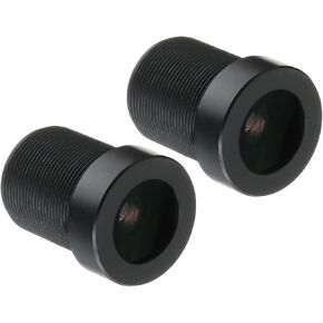 uxcell 6mm CCTV Camera Lens 5MP F2.0 FPV Wide Angle Security Camera Lens M12 Threaded Dia for IP Camera Panoramic, Black 2Pcs