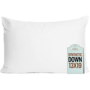 Pillowflex Sleep & Toddler Pillow (13x19 inches)- Soft Faux Synthetic Down Alternative Pillows Perfect for Toddlers, Bed Pillows for Sleeping Wedge with Neck Support and Allergy Free Kid's Pillows.