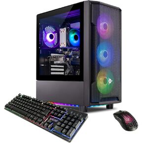 كمبيوتر سطح المكتب Skytech Shadow Gaming، Intel i5 13400F 2.5 جيجا هرتز (4.6 جيجا هرتز Turbo Boost)، NVIDIA RTX 4060 8 جيجا GDDR6X، 2 تيرابايت SSD، 32 جيجا DDR5 RAM 5200 RGB، 650 واط Gold PSU، Wi-Fi، Win 11 Home، ميزة V3D على الهاتف المحمول in Kuwait