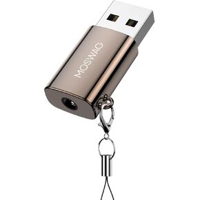 MOSWAG USB to 3.5mm Audio Jack Adapter 2 pack, USB to Audio Aux Adapter, External Sound Card Converter Compatible with Headset Windows, Desktops, Laptop, Linux, PS4, PC