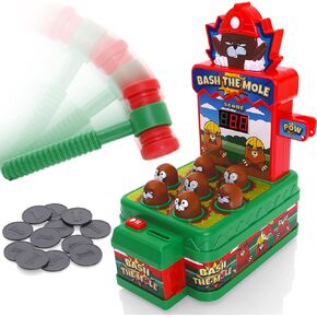 Whack Game with Hammer - A Mole Bashing Game for Kids - Electronic Kids Games - Toys for 3-6 Year Old Boys & Girls - Classic Arcade Game - Toddler Games Ages 3-5 - Free Batteries Included