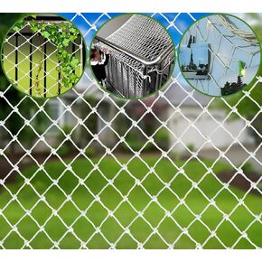 White Rope Net Kid Safety Net Railing Stairs Balcony Playground Fences Safety Netting Child Protection Rope Netting Indoor and Outdoor Decor Net Polyester (6mm,2X0.5m)