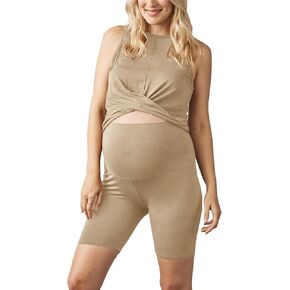 Tankaneo Womens Maternity 2 Piece Outfits Summer Casual Tank Tops and Workout Biker Shorts Sets