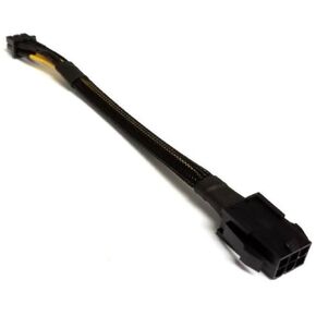 PCIe 8 Pin Female to CPU 8 pin (4+4 Detachable) Male EPS-12V Adapter Converter Sleeved Cable 13.3-inch(34cm), Black