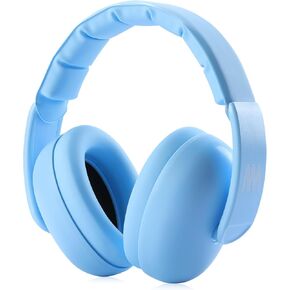 Mumba Noise Reduction Safety Ear Muffs, Baby Toddler Kid Sensory Ear Hearing Protection Earmuff, NRR 25dB Noise Cancelling Sound Proof Headphones for Flying Travel, Concerts, Fireworks, Shooting, Blue