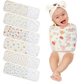 6 Pcs Newborn Snuggle Strap Adjustable Arms Swaddle Band Baby Belly Band Arms Safe Swaddle Sleep Wrap Blanket for Newborn Infant Boy Girls (Flower and Animal Style)