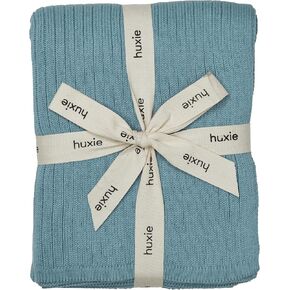 Denmark - Knitted Baby Blankets - Soft and Cozy 100% Organic Cotton Receiving Baby Blanket for Boys and Girls - Ideal for Stroller and Crib, 30 x 40 inch (Roman Green)