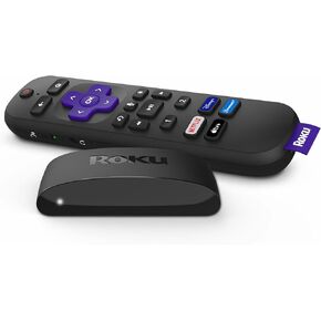 روكو اكسبريس | جهاز بث HD Roku مع جهاز تحكم عن بعد بسيط (بدون عناصر تحكم في التلفزيون)، تلفزيون مباشر ومجاني in Kuwait