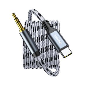 SNANSHI AUX to USB C Cable 6.6ft - USB Type C to 3.5mm Audio Cable USB C Aux Cord for Speaker, Headphones Compatible with iPhone 15 Pro Max/15 Plus,iPad Pro, Galaxy S23 S24 Ultra iPad Pixel