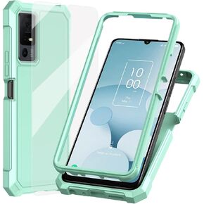 Ailiber Case for Jitterbug Smart 4, TCL 505 T509A/TCL 40T T608DL/TCL 40 XL Phone Case with Screen Protector, Dual Layer Protection, Shockproof Corner TPU Bumper, Heavy Duty Cell Phone Cover-Blue
