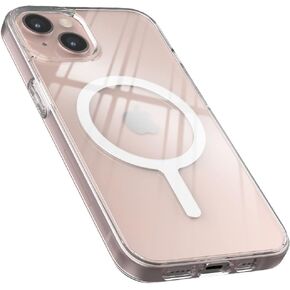 Sinjimoru Strong Magnet Magnetic Clear Phone Case for MagSafe Case, Shockproof Protective Cell Phone Case for MagSafe Accessories for iPhone 15 14 13 12 Series. M-Airclo Basic for iPhone 15