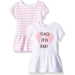 Hanes Baby-Boys Flexy 2 Pack Short Sleeve Knit Tunics