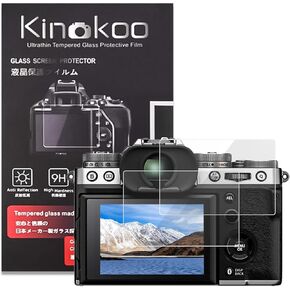 kinokoo Screen Protector Compatible for Fujifilm Fuji XT50/X-T50 Digital Camera - 0.25mm 9H Hardness Fuji XT50 X-T50 Tempered Glass Film - Anti-Fingerprint & Anti- Scratch (3 Packs)