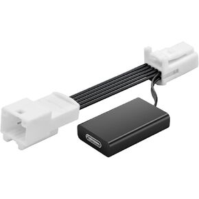 Dashcam Power Adapter 10 Pin (Model B) Fit for Lexus Subaru Tundra Sienna 4Runner and etc,Built-in Type-C Power Source, Hide The Wires of Dashcam,Connect Auto-Dimming Connector(Exposed)