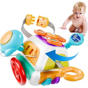 Montessori Busy Cube for Toddlers,Car Travel Toys Busy Board Activity Cube,Kids Educational Birthday Gifts Sensory Baby Toys 18+ Months (Decahedron) in Saudi Arabia