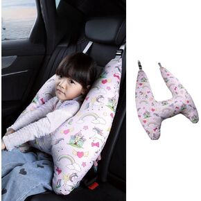 Kids' Travel Pillow Headrest Travel Pillow Cushion for The Back Seat of Car Seat Belt Adjuster for Child Sleeping Neck Shoulder Support Cushion Pad Cartoon Anime for Baby (Dinosaur)