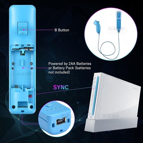جهاز التحكم عن بعد Crifeir Wii وNunchuck، متوافق مع وحدات تحكم Wii/Wii U، مع ردود فعل الاهتزاز/وظيفة مكبر الصوت المدمجة (RB) in Saudi Arabia