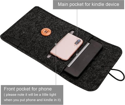WALNEW Soft Sleeve for 6" Kindle-Sleeve Bag for Kindle 2019/ Kindle 4/5/Kindle Touch/Kindle Paperwhite/Kindle Paperwhite 10th/Kindle Voyage Protective Pouch,Gray in Saudi Arabia