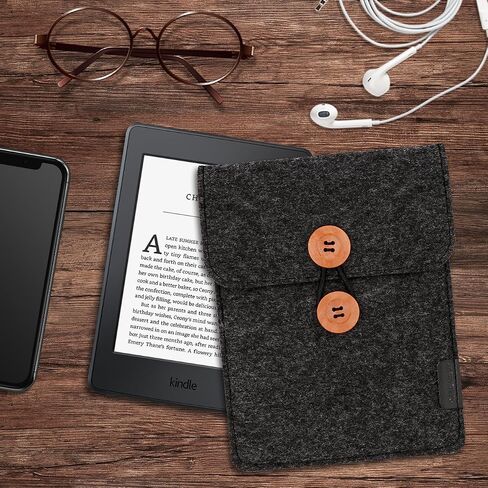 WALNEW Soft Sleeve for 6" Kindle-Sleeve Bag for Kindle 2019/ Kindle 4/5/Kindle Touch/Kindle Paperwhite/Kindle Paperwhite 10th/Kindle Voyage Protective Pouch,Gray in Saudi Arabia