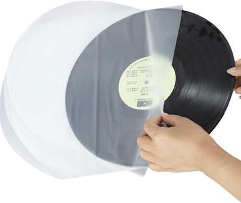 Vinyl Record Sleeves, Vinyl Inner Sleeves for 12-inch LP Albums, 3mm Thickness, Protects from Scratch & Dust, 100 Record Sleeves, Vinyl Album Covers in Saudi Arabia