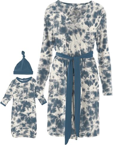 KICKEE Women’s Maternity/Nursing Robe with Layette Gown Set, Super Soft Viscose from Bamboo in Saudi Arabia