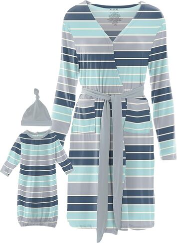 KICKEE Women’s Maternity/Nursing Robe with Layette Gown Set, Super Soft Viscose from Bamboo in Saudi Arabia