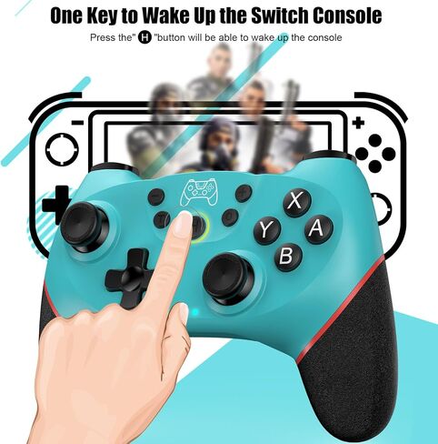 Diswoe Upgraded Wireless Controller for Switch/Lite/OLED Pro Controller for Switch Remote Joystick Gamepad Supports Wake up, Gyro Axis, Turbo, Dual Vibration and Screenshot Function in Saudi Arabia