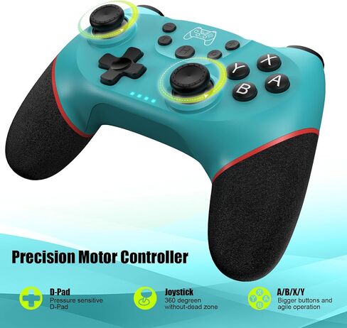 Diswoe Upgraded Wireless Controller for Switch/Lite/OLED Pro Controller for Switch Remote Joystick Gamepad Supports Wake up, Gyro Axis, Turbo, Dual Vibration and Screenshot Function in Saudi Arabia