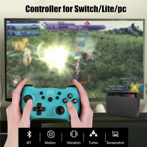 Diswoe Upgraded Wireless Controller for Switch/Lite/OLED Pro Controller for Switch Remote Joystick Gamepad Supports Wake up, Gyro Axis, Turbo, Dual Vibration and Screenshot Function in Saudi Arabia