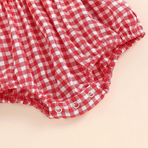 Newborn Baby Girl Romper Summer Sleeveless Smocked Cotton Linen Clothes Outfit with Headband in Saudi Arabia