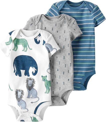 little planet by carter's unisex-baby 3-pack Short Sleeve Bodysuits Made With Organic Cotton in Saudi Arabia
