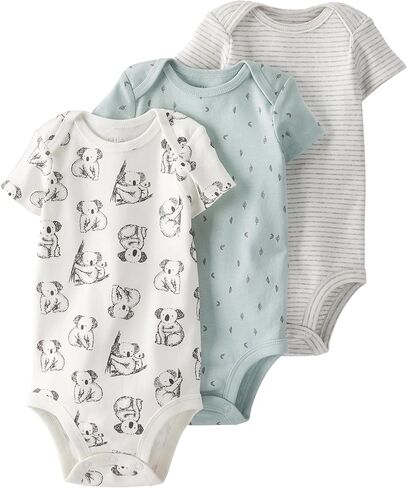 little planet by carter's unisex-baby 3-pack Short Sleeve Bodysuits Made With Organic Cotton in Saudi Arabia
