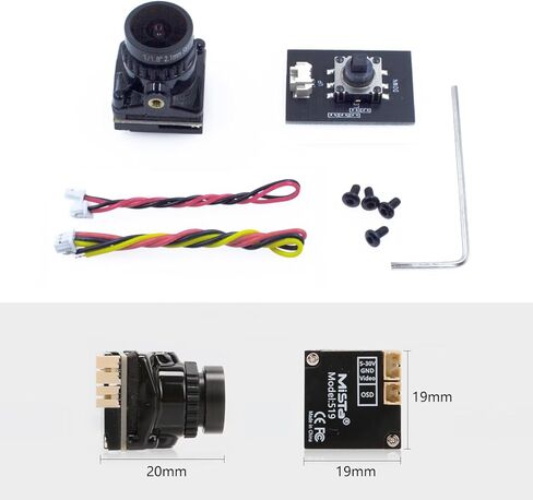 كاميرا FPV 1800TVL 1/1.8 بوصة ضوء النجوم عدسة 2.1 ملم 4:3/16:9 PAL/NTSC FOV165° لطائرة RC FPV Quadcopter Racing Drone in Kuwait
