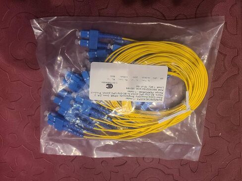 FCD - 1M OS2 LC ST Fiber Patch Cable | 10Gb Duplex 9/125 LC to ST Singlemode Jumper 1 Meter (3.28ft) | 1gb 10gb smf UPC sfp 10gbase sm PVC ofnr lc-st in Kuwait
