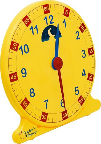 تعلم كيفية معرفة الوقت على مدار الساعة التعليمية - ساعة تعليمية ليلية ونهارية كبيرة مقاس 12 بوصة في الفصل الدراسي in Kuwait