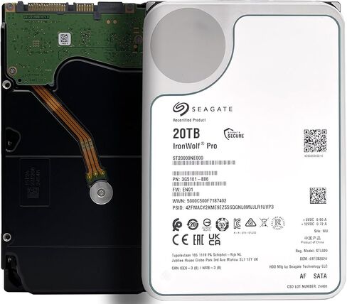 Seagate ST20000NE000 IronWolf Pro 20TB NAS Internal Hard Drive HDD – CMR 3.5 Inch SATA 6Gb/s 7200 RPM (Renewed) in Saudi Arabia